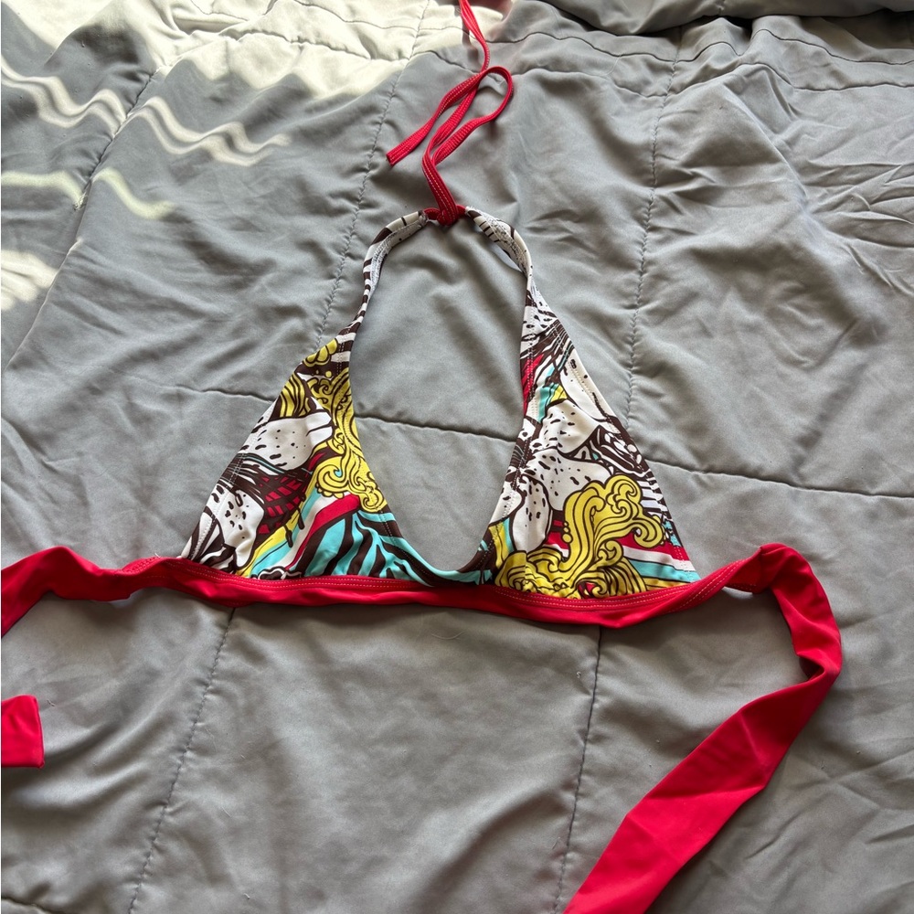 Colorful Halter Bikini Top